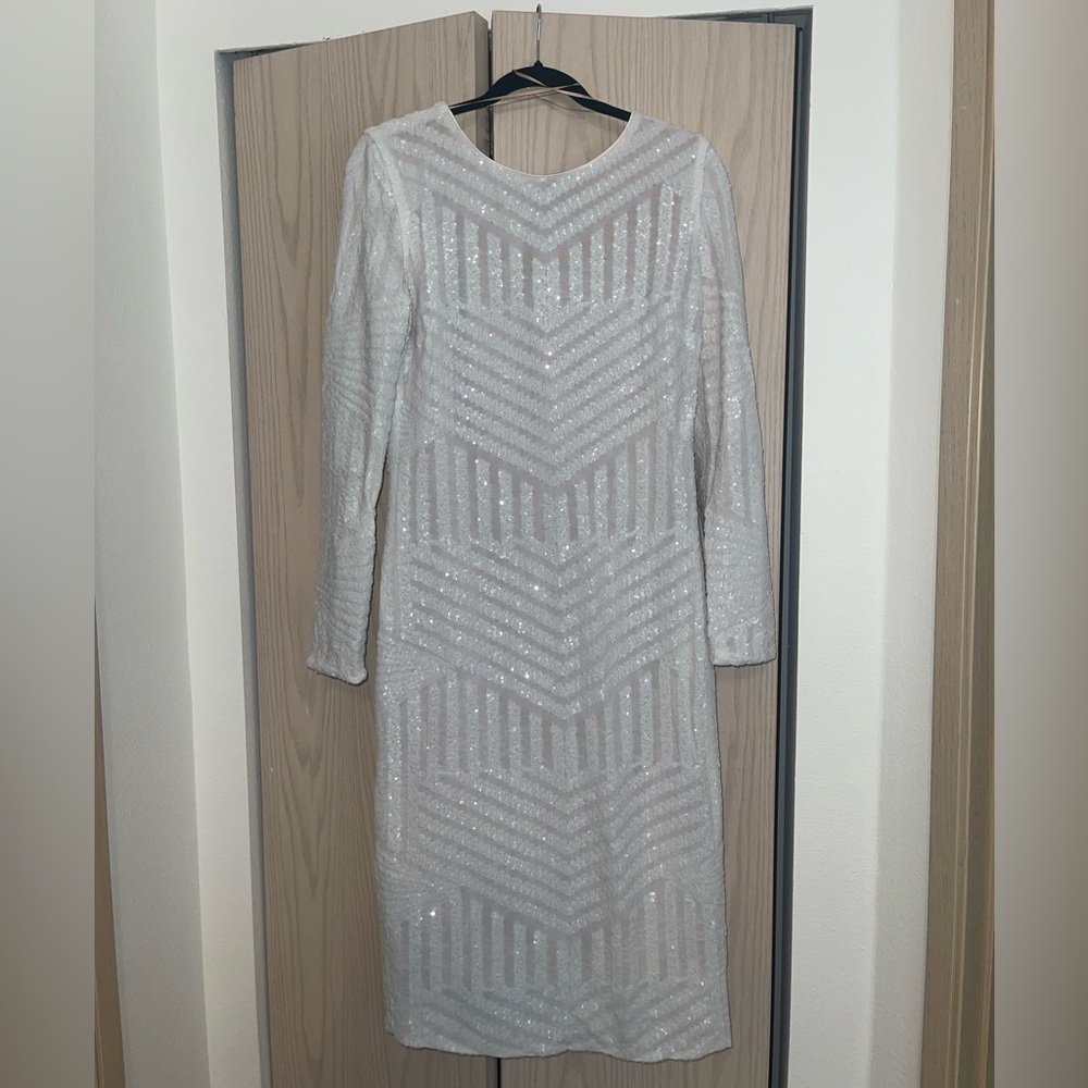 White Sequin Dress